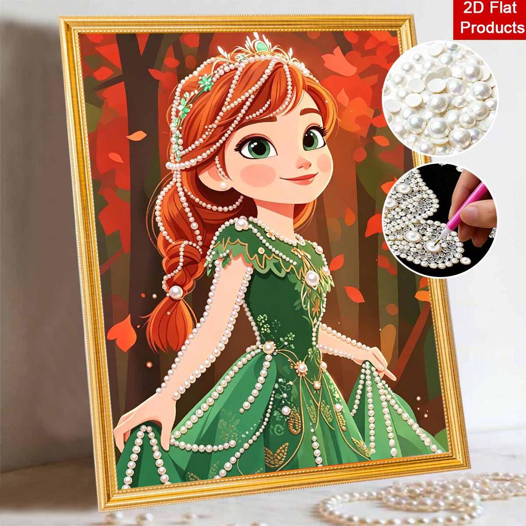 Disney DIY Pearl Art Painting Frozen Anna Home Wall Decoration Pearl Gemstone Painting Pictures Crafts Home Decoration