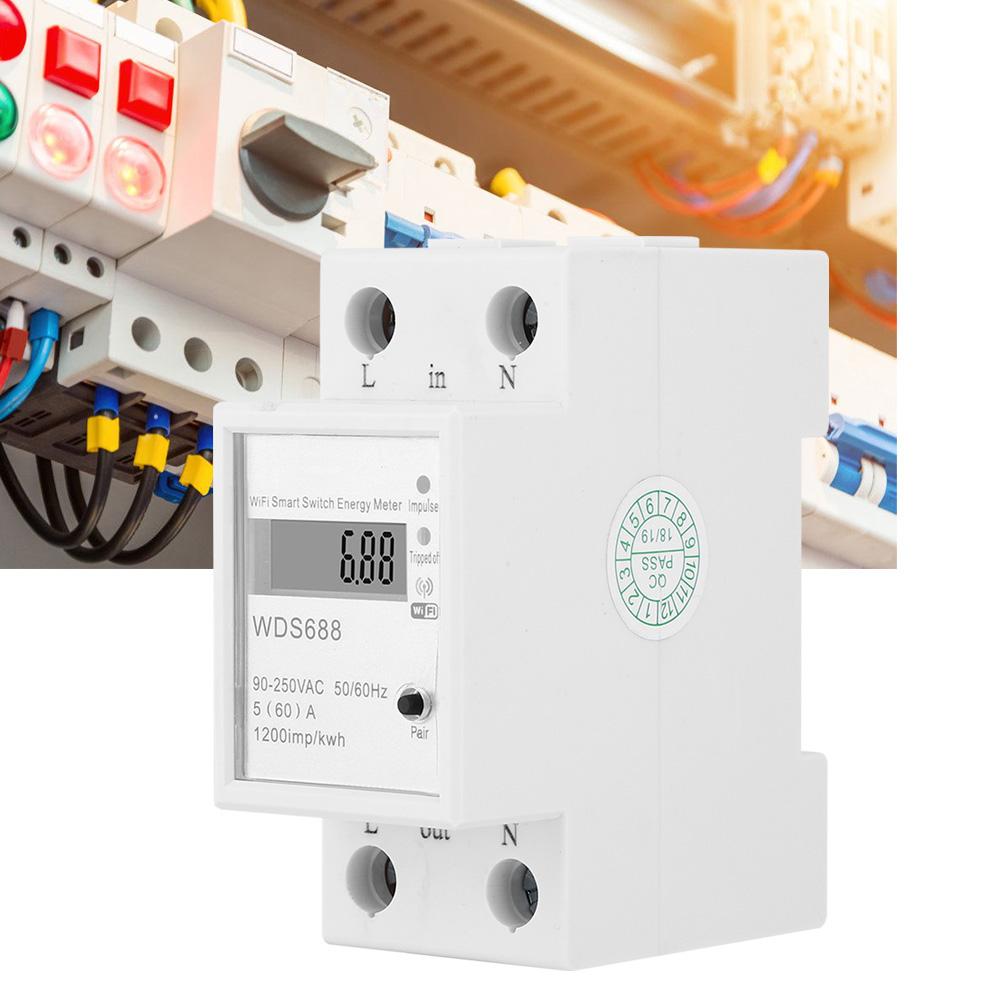 WDS688 Intelligenter Stromzähler Einphasig Multifunktion Fernbedienung Wattmeter 90 250VAC 5 60A