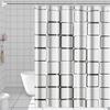 Rubber Waterproof Shower Curtain Set