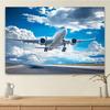 2D Plane 1 Piece of Aircraft Runway Background Fabric - Vivid Aviation-themed Party Decoration