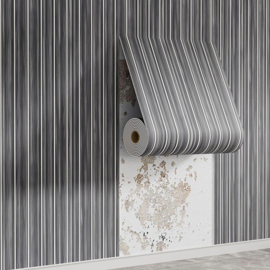 Waterproof Wood Grain Self-Adhesive Faux Lattice Wall Sticker for Living Room