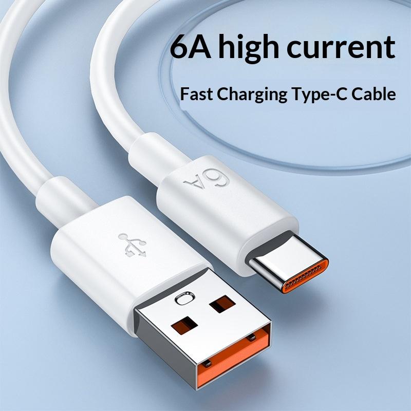 6A USB-A auf C Schnelllade-Datenkabel aus TPE-Material für Mobiltelefone, Kameras und Kopfhörer
