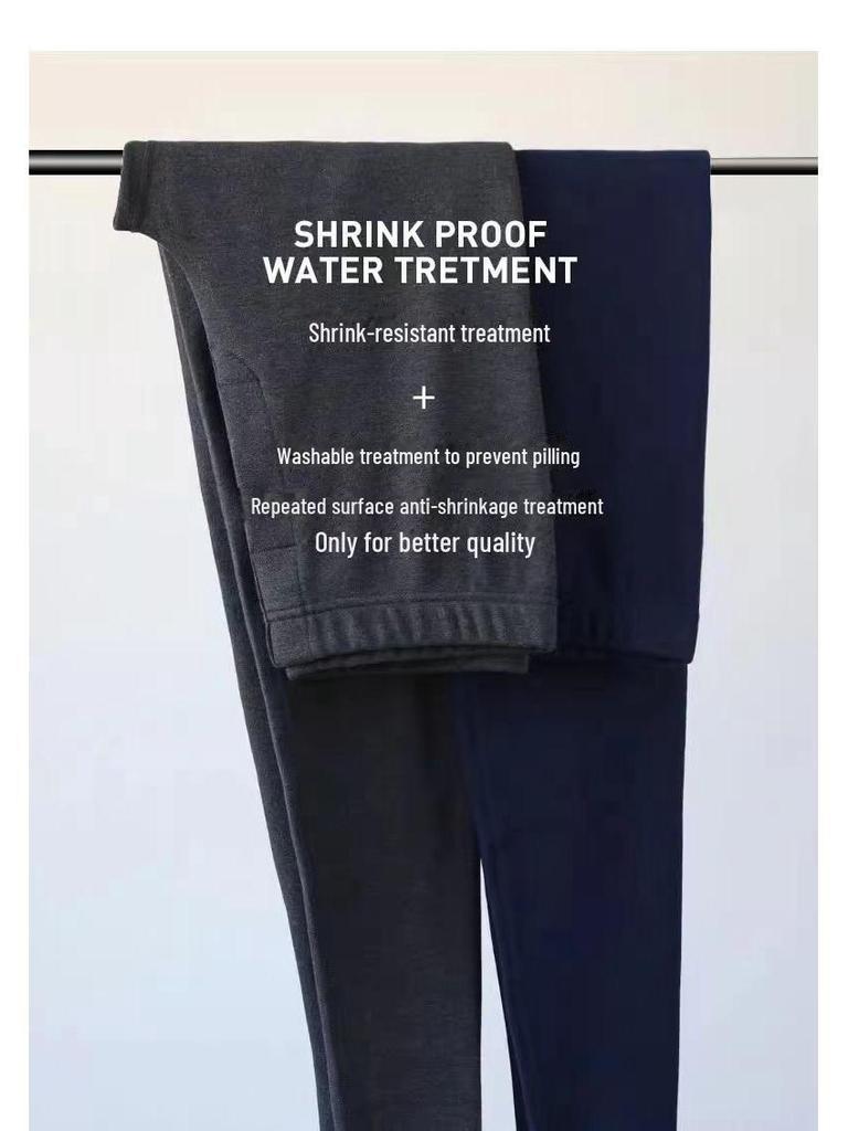 Pantaloni călduroase din catifea germană, autoîncălzitoare, cu talie înaltă pentru bărbați, din grafen, pentru vreme rece