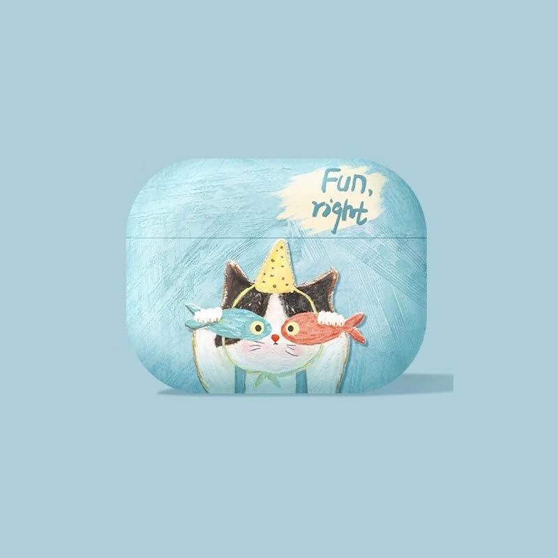 Cute Cat Cartoon Protective Case for Apple AirPods