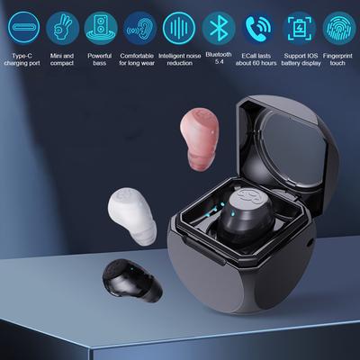 1шт мини-гарнитура Bluetooth для сна с чехлом для зарядки, невидимые спортивные деловые наушники