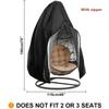 Waterproof Eggshell Hanging Chair Dust Cover - Zipper Style, Outdoor 210 Oxford Cloth