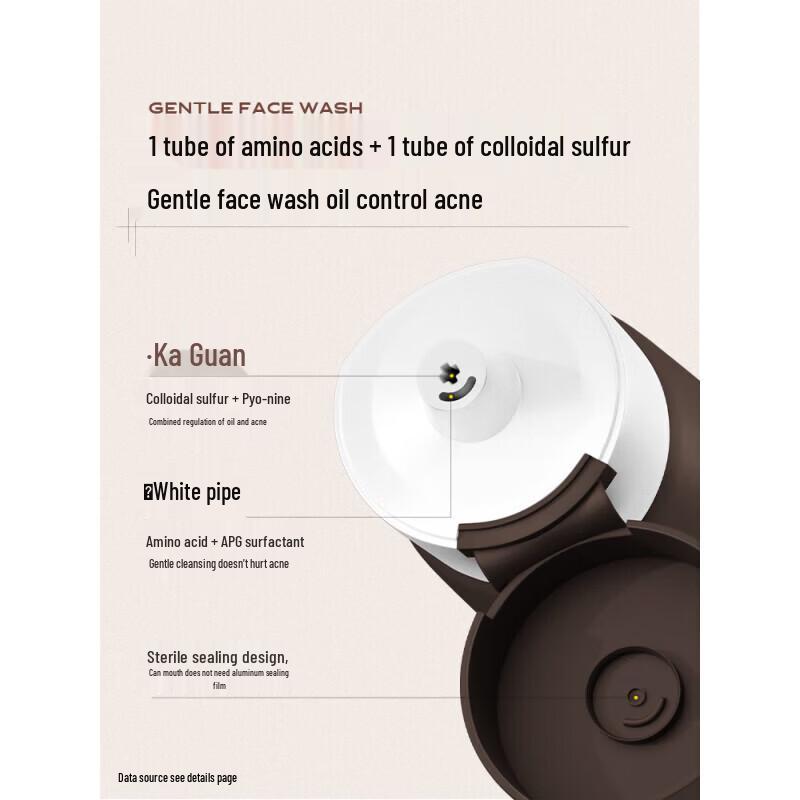 C-ka Dual-Tube Anti-Acne & Oil Control Facial Cleanser