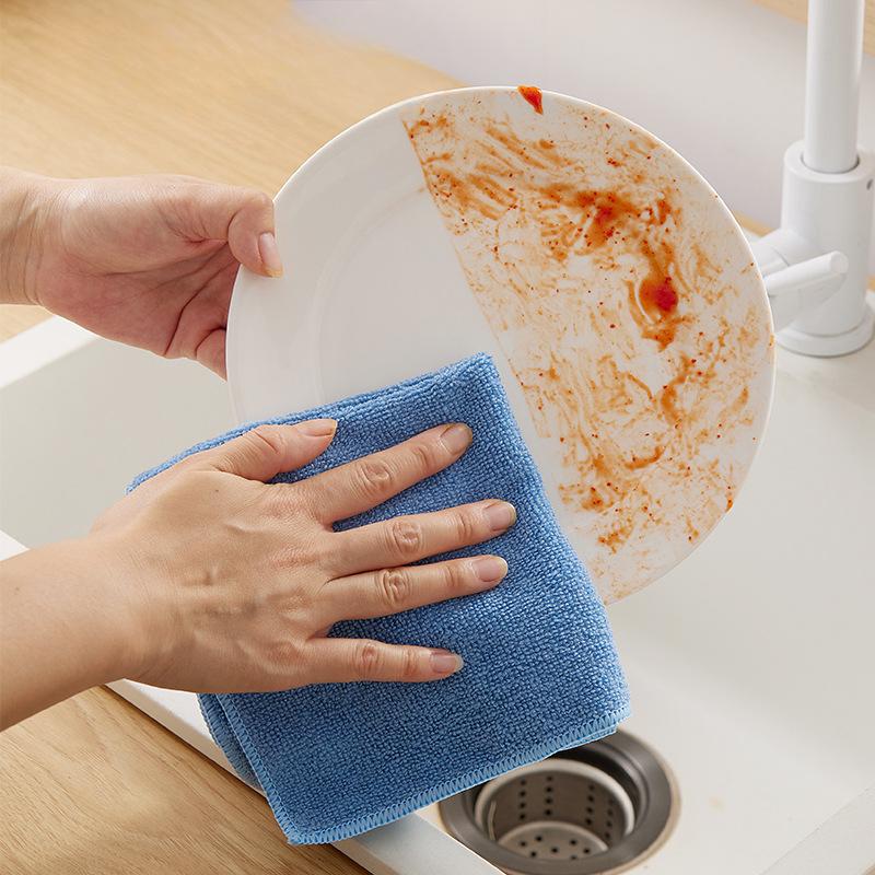 Dünne Mikrofaser-Waschlappen, Geschirrtücher, Lappen, saugfähiges Handtuch, Bambusfaser, Hausreinigungstücher, Servietten, Reiniger, Küchenhelfer