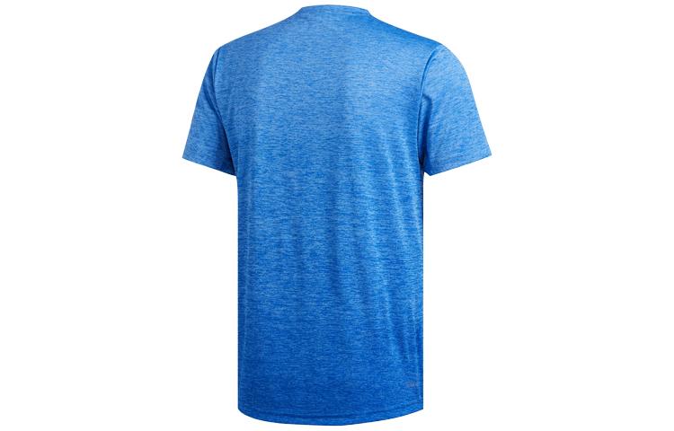 Adidas T Shirts Men's Natural Blue Crew Neck Moderate Straight Fit EC1088
