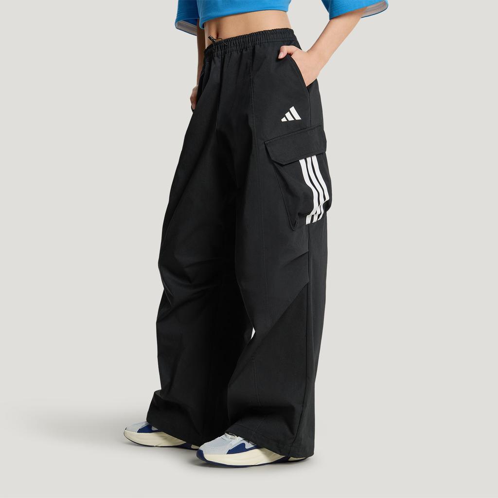 Adidas Woven Loose Wide Leg Straight Sports Casual Pants Women bottoms KW0682