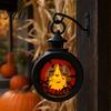 Decorative Festive Lighting Halloween Retro Pumpkin Lantern, LED Electronic Candle Light, Vintage Portable Hanging Lamp Handheld for Bar Haunted House