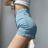 2024 Denim Shorts for Women Harajuku Summer Clothing High Waist Jeans Slim Short Pants Female Casual Fashion