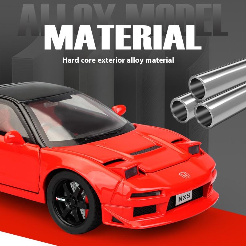 1/32 Alloy Die Cast Honda Acura NSX NA1 Sports Car Model Simulation Sound and Light Belt Base Collection Ornament Gift