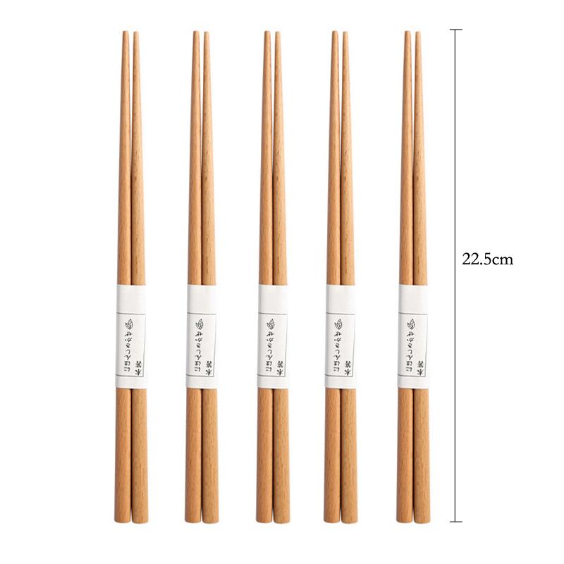 5 Pairs Wooden Chopsticks Sushi Sticks Reusable Chinese Chopsticks Set Long Japanese Food Chop Sticks Tableware Wooden Utensils