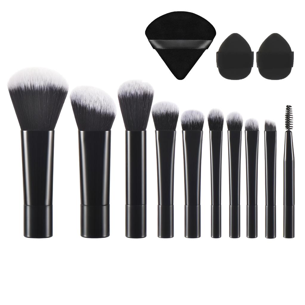 10 Pink Mini Makeup Brush Travel Portable Makeup Tool Makeup Puff - Palm Brush Professional Makeup Tool Set