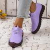 Retro Casual Single Shoes 2024 Autumn New Breathable Car Stitching Cow Tendon Sole Large Size Women's Single Shoes Zapatos Mujer