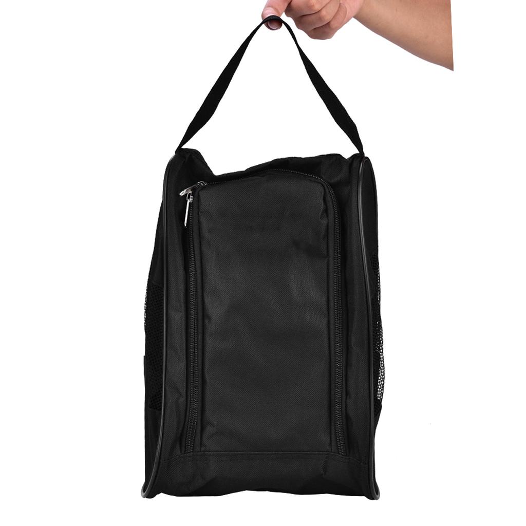 Portable Breathable Golf Shoes Bag Case Pocket Pouch Storage Sports Accessory(Black)