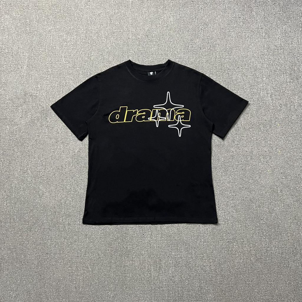 Cross-border Foreign Trade European and American High Street Drama Tide Brand Simple Letter LOGO Printing Men's and Women's Casual Loose T-shirt