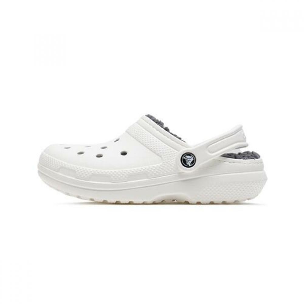Crocs Fw Crocs Classic Lined Clog White Grey 203591 10m
