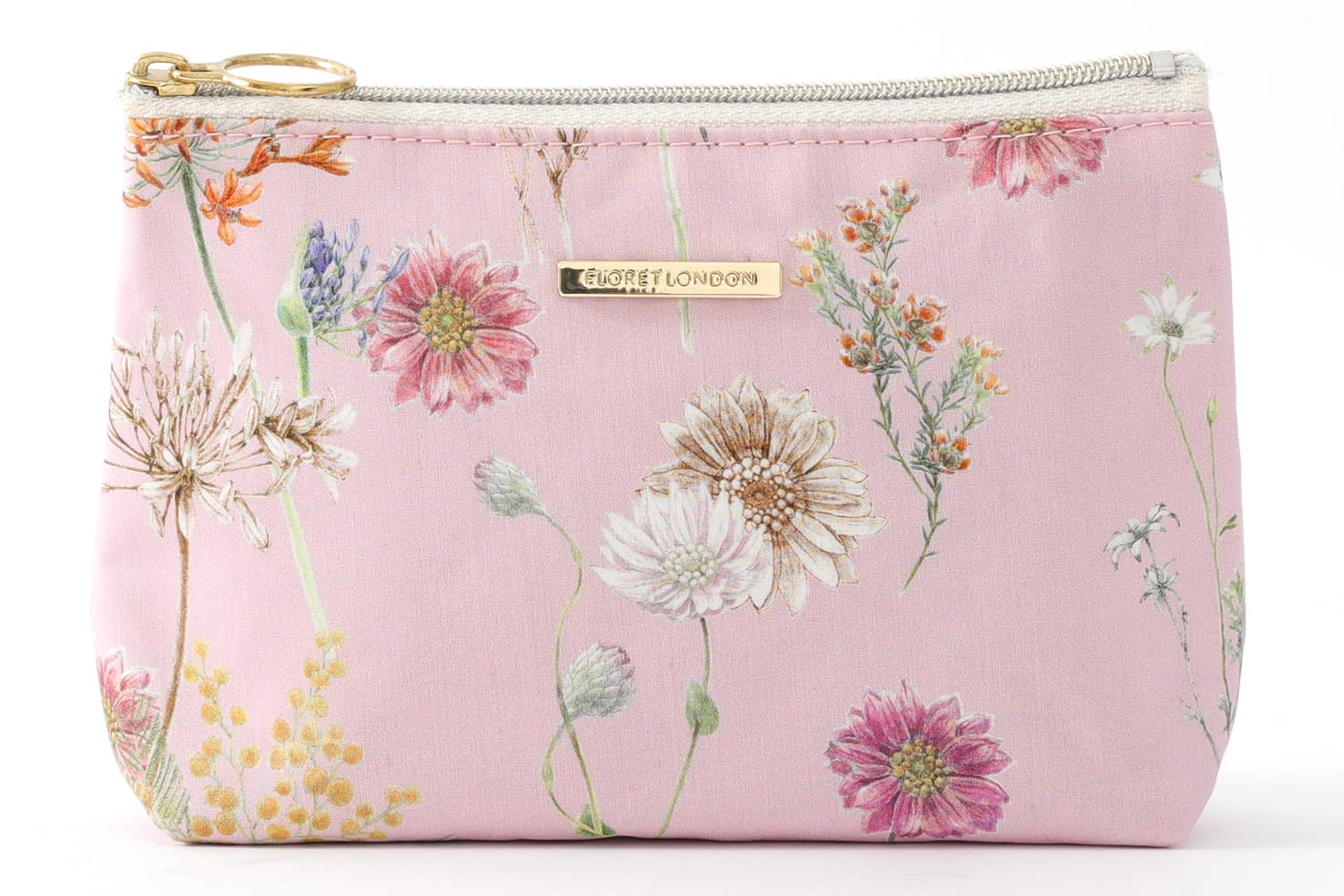 

DDintex FLORET LONDON BASIC Pouch, Polka Floral Pink, 15 x 10.5 x 4.5 cm [Uses Liberty print fabric]