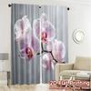 2pcs, 2D FLAT PRINTING Curtains (Without Rod) OrchidBloom Chic Pattern Curtains Versatile Durable Polyester Curtains Decorations