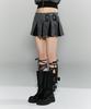 Chelikwili Cq Lace Stud Pleats Sk - Charcoal Camo