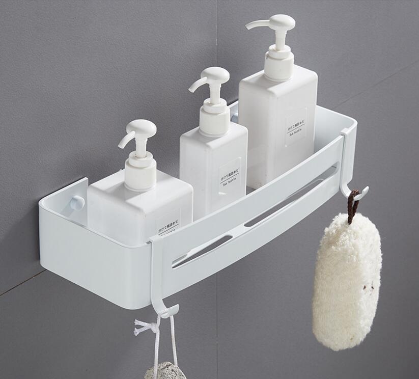 

Угловая полка для ванной комнаты Tuqiu, настенная, белая, алюминиевая, полка для душа, держатель для шампуня, держатель для корзины, угловая полка