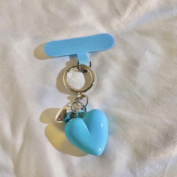 Delicate Love Heart Pendant Keychain Colorful Keyring Charm Accessory Bag Purse Backpack Ornament for Women Girls