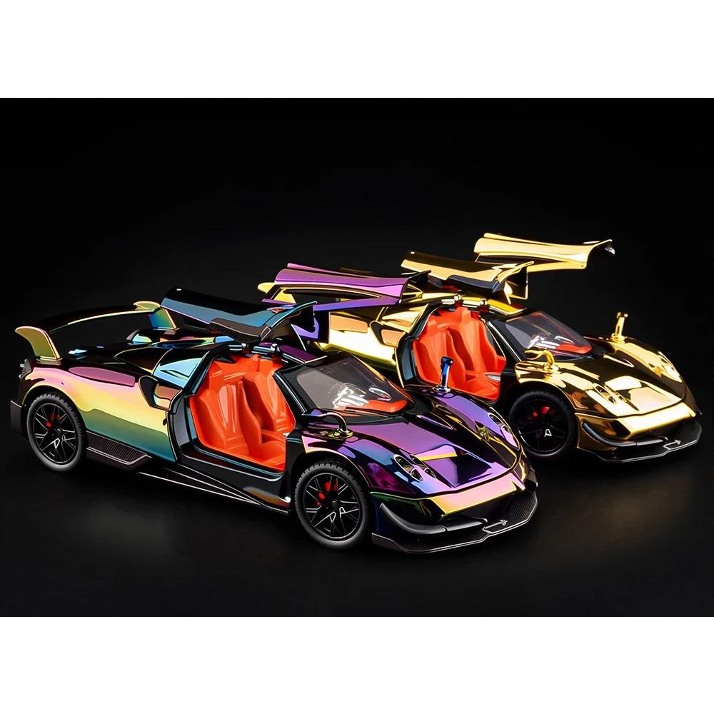 1/24 Pagani Huayra BC Supercar Legierungsauto Diecasts & Spielzeugfahrzeuge Metallspielzeugauto Modell Sound und Licht Sammlung Kinderspielzeug