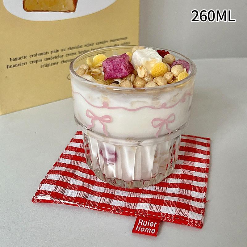500ml/16oz Cute Bow Glass Cup Tumbler Summer Water Bottle Bow With Lids Straw Coffee Cups for Bubble Tea Iced Coffee Juice Cup