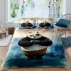 Das Bettwäsche-Set mit "Kung Fu Panda"-Aufdruck enthält einen Bettbezug und zwei Kissenbezüge und bietet Ihnen ein luxuriöses und komfortables