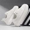 Men's Shoes for Spring and Summer Breathable Lightweight Soft Sole White Shoes for Men's Casual Shoes for Versatile Thick Sole Shoes