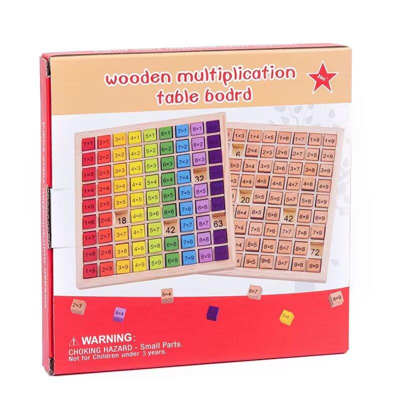 Wooden Nine-Nine Multiplication Table Building Blocks Children's Wooden Early Education Learning Toys Teaching Aids