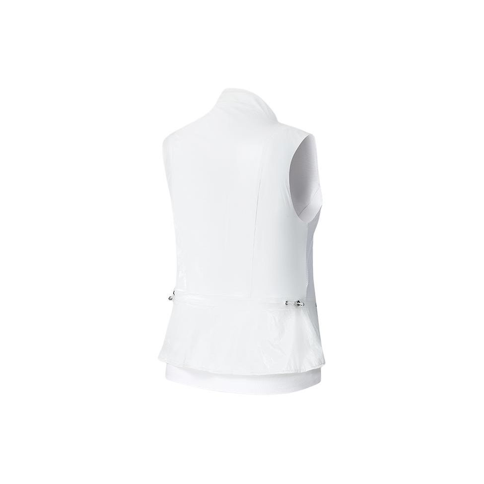 Fila Golf Series Stand Collar Woven Sports Vest Women Vest Jade-White A11W415709F-WT