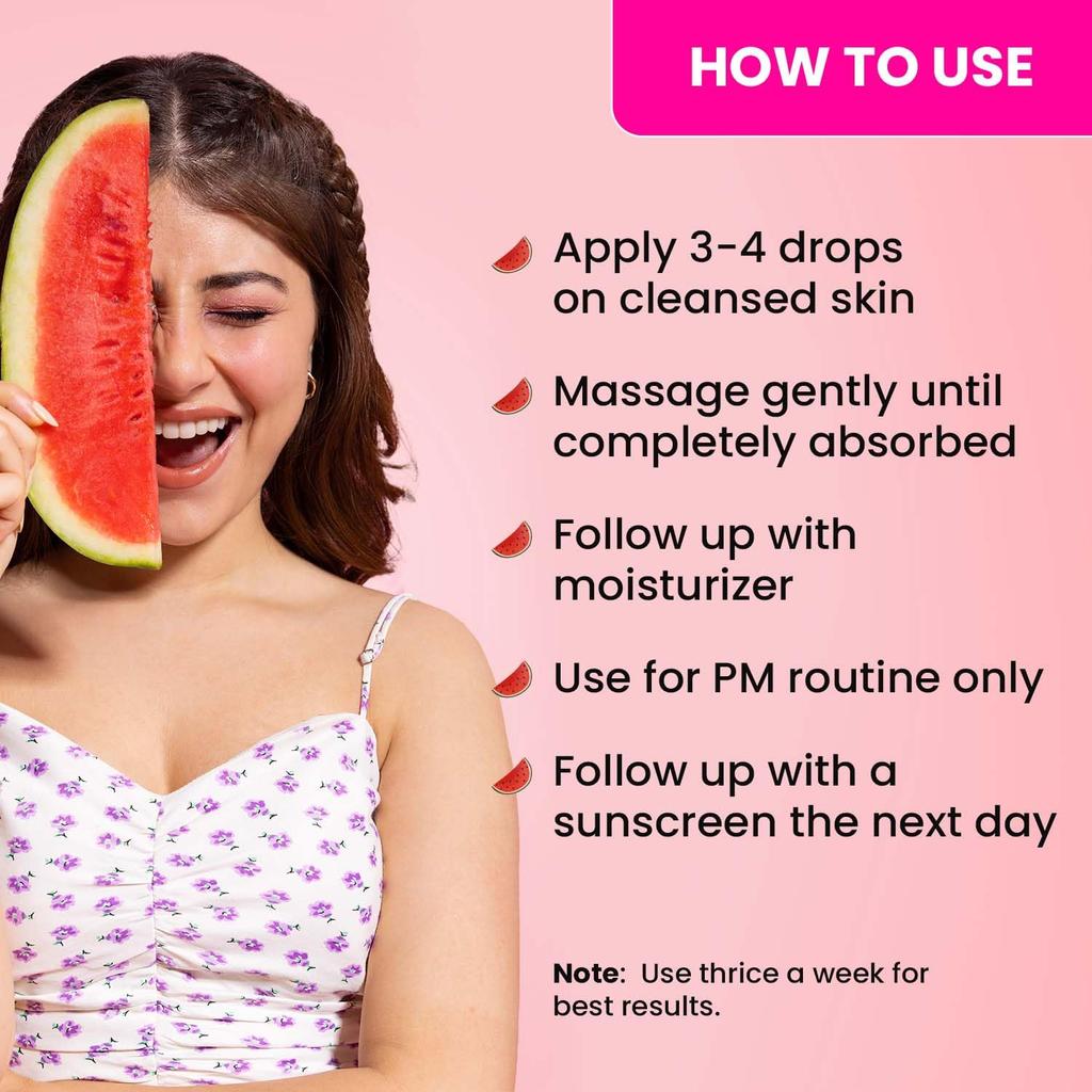 Dot & Key Watermelon 10% Glycolic Face Serum 30ml Pack of 1 | Targets Pigmentation, Dark Spots & Uneven Skin