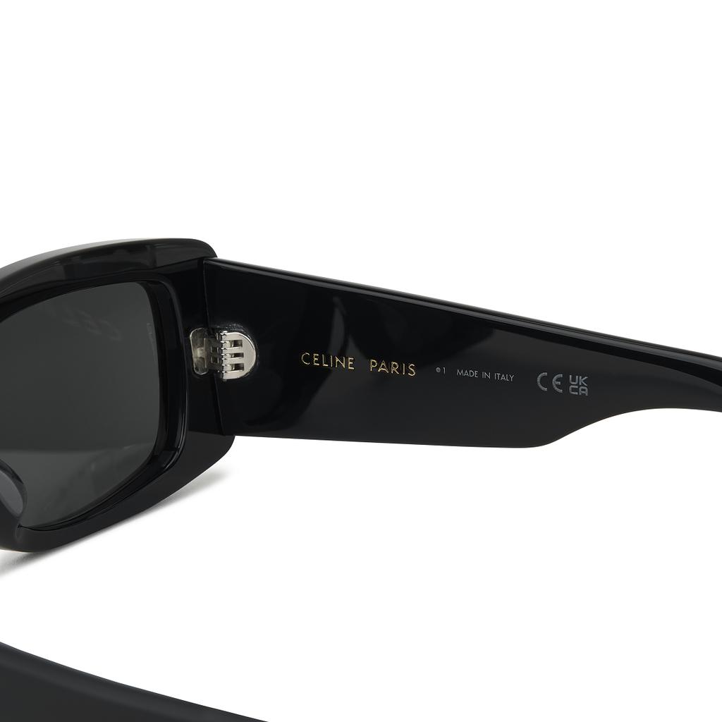 Celine Rectangle Sunglasses With Logo Women Sunglasses Black 4S282CPLB-38NO