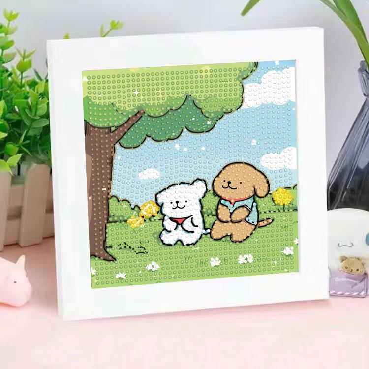 Diamond Painting Diy Children'S Handmade Sticker Lines Puppy Cartoon Decoration Sticker Painting