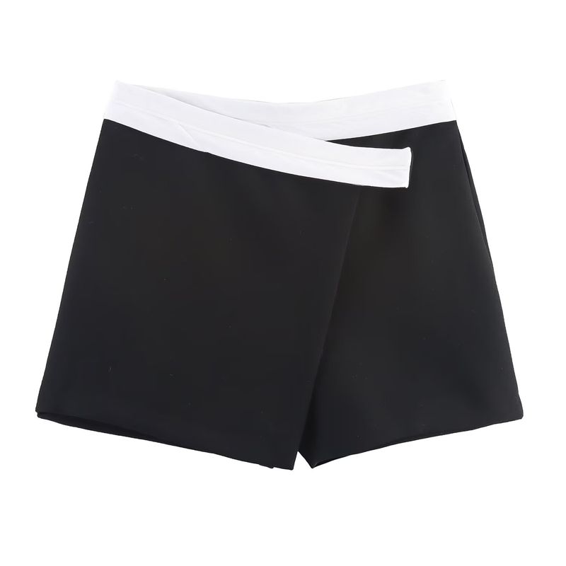 Araltay New Arrival Fashion Style Women's Clothing Fashion All-Match Minimalist Contrast Color Waist Double Breasted Culottes 1165223