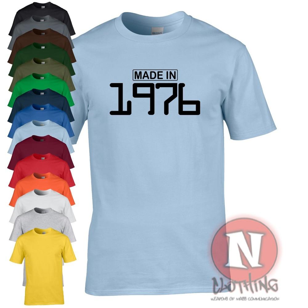 Made in 1976 t-shirt birthday celebration present gift funny party Teeshirt