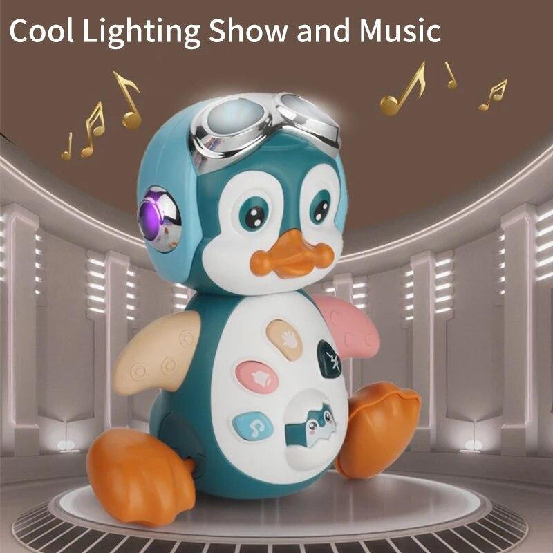 1PC Baby Musical Penguin Toys Crawling Walking Moving Tummy Time Light Up Infant Toys Baby Toys Interactive Learning Toddler Gift