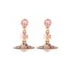 Vivienne Westwood 3D Round Ball Logo Brass Earrings Women earrings Rose-Gold 62020032G002PINKGOLD