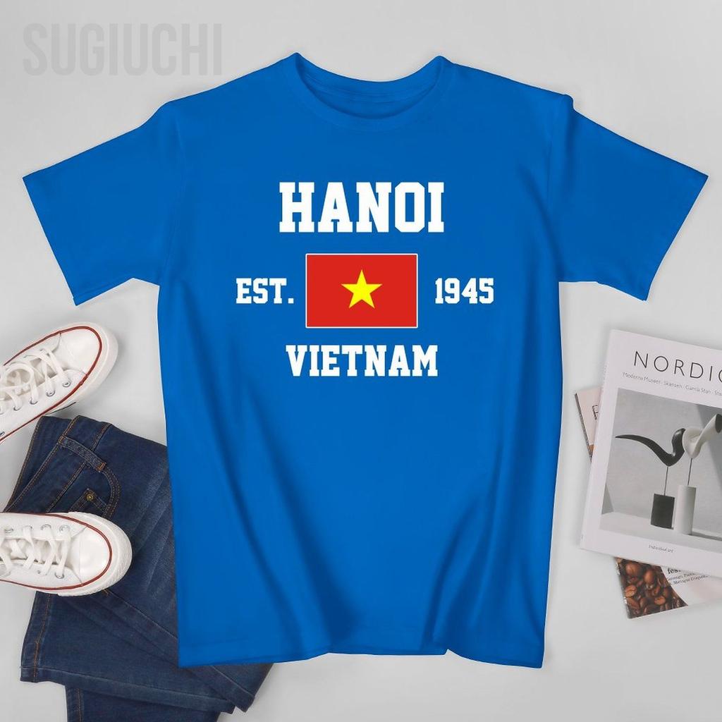 Patriotische Flagge Vietnam Gegr. 1945 Hanoi Unisex T-Shirt Shirts T-Shirt Rundhals T-Shirts Unisex Jungenkleidung 100% Baumwolle