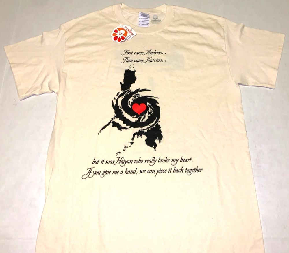 

Rare Vintage Super Typhoon Haiyan Philippines T-Shirt New! MEDIUM Unisex T-Shirt L