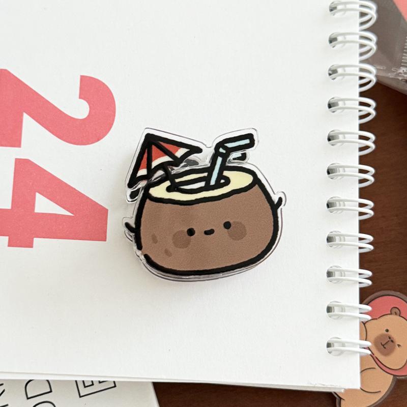 Cartoon Fruit Decorative Gift Sealing Clip Memo Clip Pp Clip For Students Cute Little Items