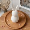 3D Printed Easter Bunny Striped Figurine | Festive Home Decor