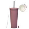 2025 Ceramic Liner Milk Tea Cup Large Capacity 830Ml Thermos Cup Stainless Steel Straw Cup