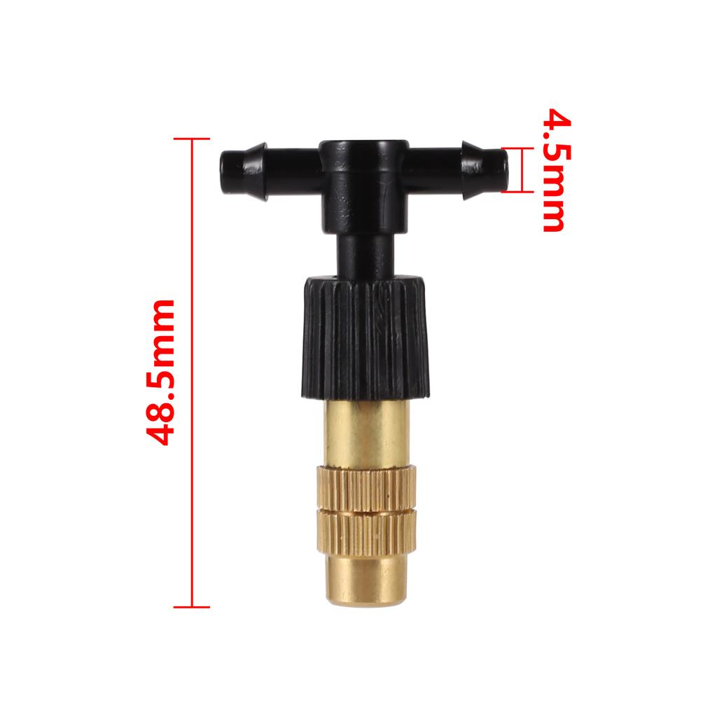 Misting Cooling System Sprayer Nozzle Adjustable Brass Atomizing Nozzle Humidify Watering Landscape For Garden Patio Greenhouse