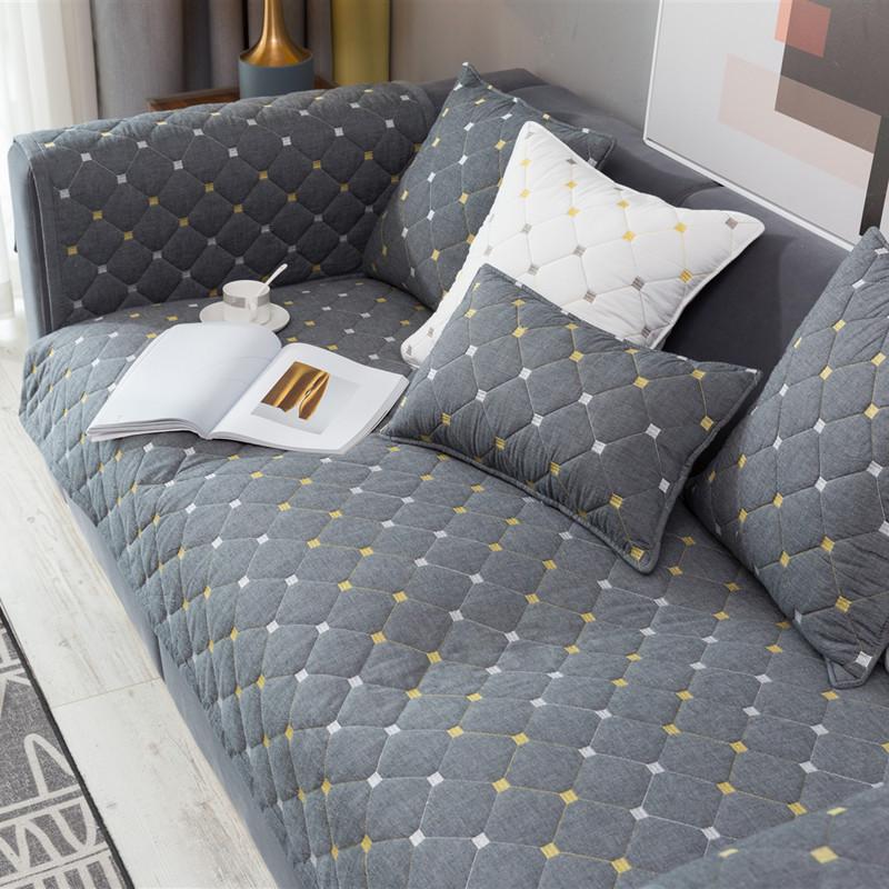 

Чехол для диванной подушки Four Seasons из хлопчатобумажной утолщенной ткани с вышивкой, современный, простой и прочный 70*70