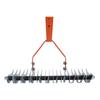 Thatch Rake Ergonomic Design 3 Section Pole Handle Multifunctional Detachable Wide Head Grass Grooming Rake
