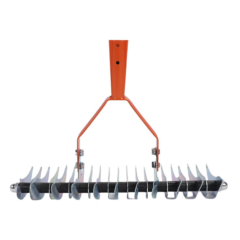 Thatch Rake Ergonomic Design 3 Section Pole Handle Multifunctional Detachable Wide Head Grass Grooming Rake